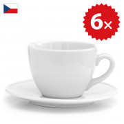 6 × Šálka na cappuccino - český porcelán 200 ml