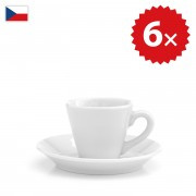 6 × Šálka na espresso a ristretto - český porcelán 35 ml